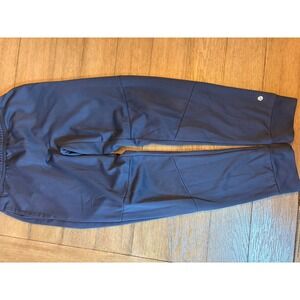 Bally Total Fitness Womens Navy Blue Dry Wik Athletic Jogger Pants Size Small